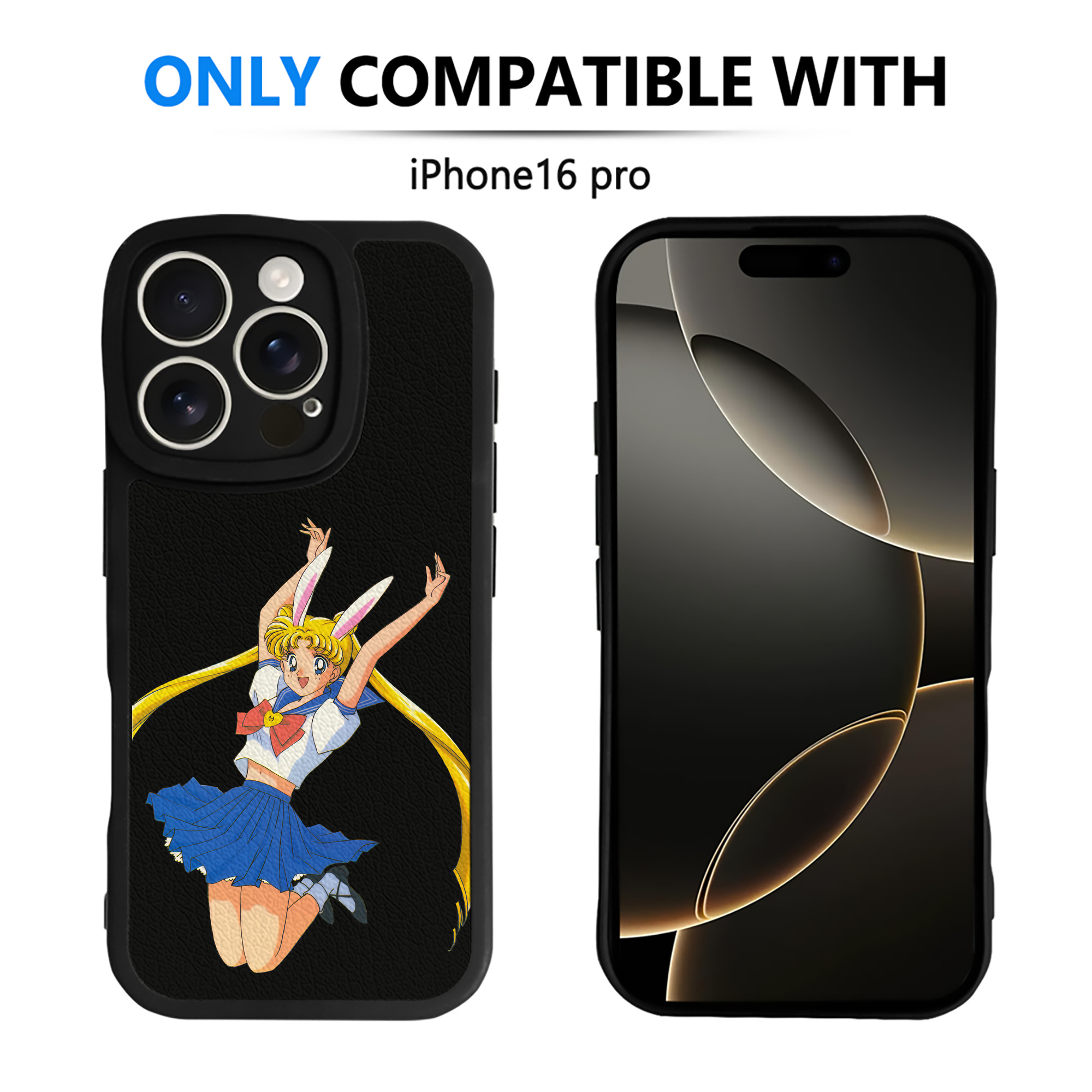（画像用） 美少女戦士セーラームーン 愛野 美奈子 あいの みなこ Sailor Moon Aino Minako 【iPhone 16シリーズ対応】シリコンスマホケース（レザー調） 材質：シリコン